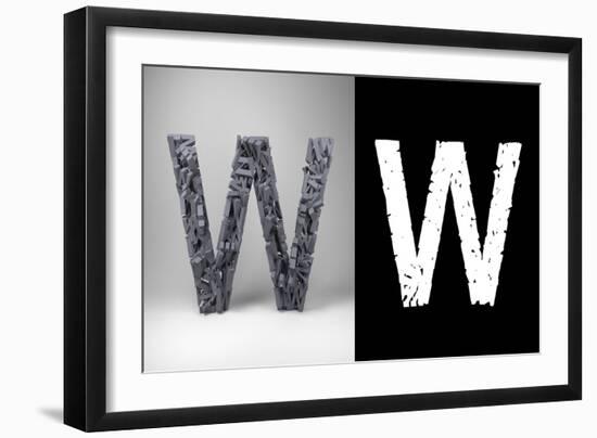 Letter W-badboo-Framed Art Print