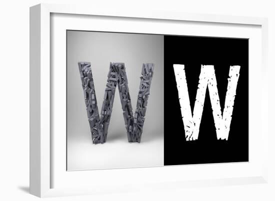 Letter W-badboo-Framed Art Print