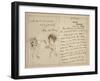 Letter with Drawing of Whistler Menacing Du Maurier, 1894-George L. Du Maurier-Framed Giclee Print