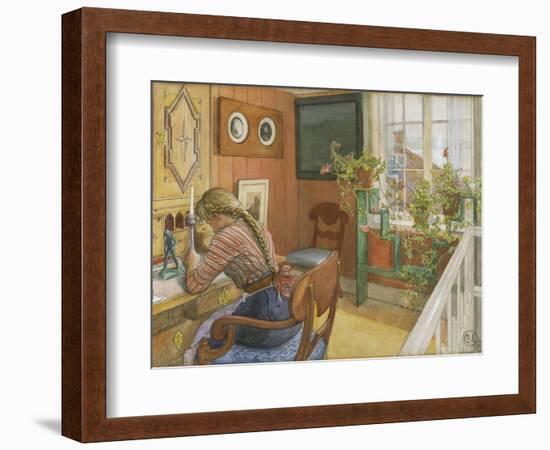 Letter-writing, 1912-Carl Larsson-Framed Giclee Print