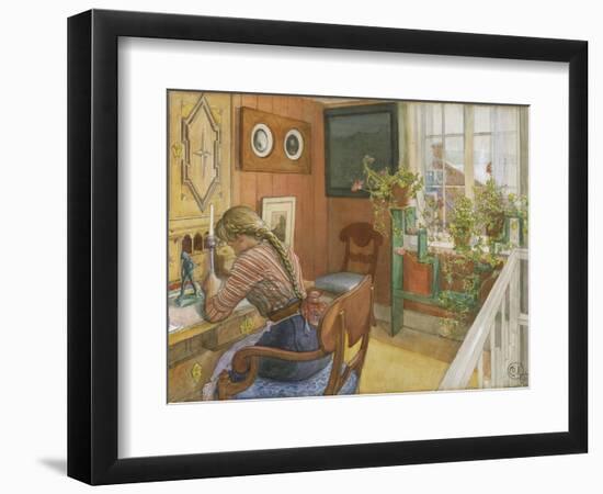 Letter-writing, 1912-Carl Larsson-Framed Giclee Print