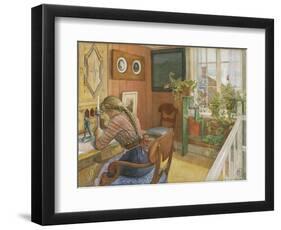 Letter-writing, 1912-Carl Larsson-Framed Giclee Print