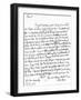 Letter Written by David Hume to Richard Davenport Referring to the Great Difficulties of His…-null-Framed Giclee Print