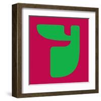 Letter Y Green-NaxArt-Framed Art Print