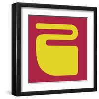 Letter Z Yellow-NaxArt-Framed Art Print