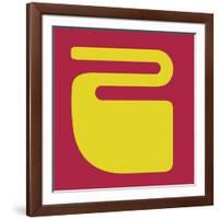 Letter Z Yellow-NaxArt-Framed Art Print