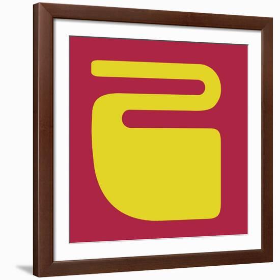 Letter Z Yellow-NaxArt-Framed Art Print