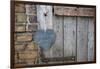 Lettered Slate Heart, Old Door, 'Welcome Home'-Andrea Haase-Framed Photographic Print