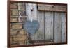 Lettered Slate Heart, Old Door, 'Welcome Home'-Andrea Haase-Framed Photographic Print