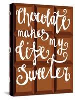 Lettering on Chocolate Bar-Natalia An-Stretched Canvas