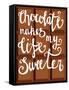 Lettering on Chocolate Bar-Natalia An-Framed Stretched Canvas