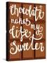 Lettering on Chocolate Bar-Natalia An-Stretched Canvas