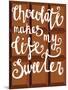 Lettering on Chocolate Bar-Natalia An-Mounted Art Print