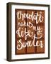 Lettering on Chocolate Bar-Natalia An-Framed Art Print