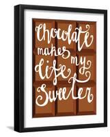 Lettering on Chocolate Bar-Natalia An-Framed Art Print