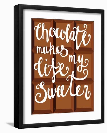 Lettering on Chocolate Bar-Natalia An-Framed Art Print