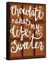 Lettering on Chocolate Bar-Natalia An-Framed Stretched Canvas