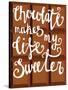 Lettering on Chocolate Bar-Natalia An-Stretched Canvas