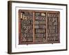 Letterpress Wood Type Printing Blocks in Old Typesetter Drawer Isolated on White-PixelsAway-Framed Art Print