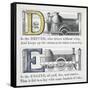 Letters D and E: Driver and Engine Illustrations-null-Framed Stretched Canvas