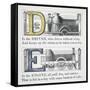 Letters D and E: Driver and Engine Illustrations-null-Framed Stretched Canvas