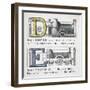 Letters D and E: Driver and Engine Illustrations-null-Framed Giclee Print