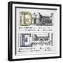 Letters D and E: Driver and Engine Illustrations-null-Framed Giclee Print