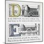 Letters D and E: Driver and Engine Illustrations-null-Mounted Giclee Print