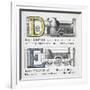 Letters D and E: Driver and Engine Illustrations-null-Framed Giclee Print