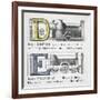 Letters D and E: Driver and Engine Illustrations-null-Framed Giclee Print