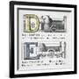 Letters D and E: Driver and Engine Illustrations-null-Framed Giclee Print