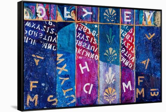 Letters Free Fall, 2012-Margaret Coxall-Framed Stretched Canvas