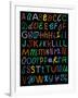 Letters Of The Alphabet Made From Neon Signs-Karimala-Framed Art Print