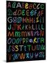 Letters Of The Alphabet Made From Neon Signs-Karimala-Mounted Art Print