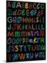 Letters Of The Alphabet Made From Neon Signs-Karimala-Mounted Art Print