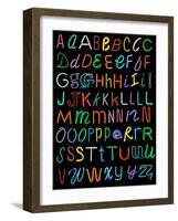 Letters Of The Alphabet Made From Neon Signs-Karimala-Framed Art Print