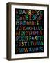 Letters Of The Alphabet Made From Neon Signs-Karimala-Framed Art Print