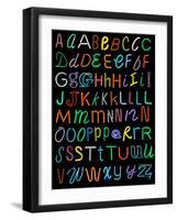 Letters Of The Alphabet Made From Neon Signs-Karimala-Framed Art Print