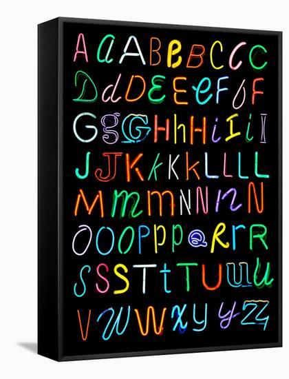 Letters Of The Alphabet Made From Neon Signs-Karimala-Framed Stretched Canvas