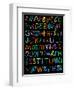 Letters Of The Alphabet Made From Neon Signs-Karimala-Framed Art Print