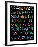 Letters Of The Alphabet Made From Neon Signs-Karimala-Framed Art Print