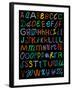 Letters Of The Alphabet Made From Neon Signs-Karimala-Framed Art Print