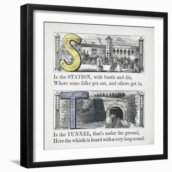 Letters S and T: Station and Tunnel.-null-Framed Giclee Print