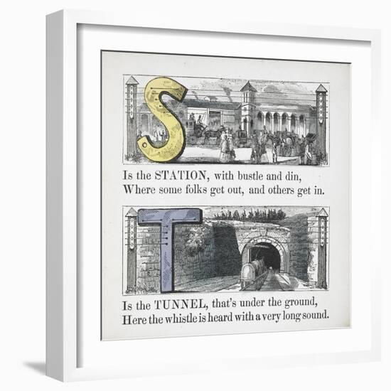 Letters S and T: Station and Tunnel.-null-Framed Giclee Print