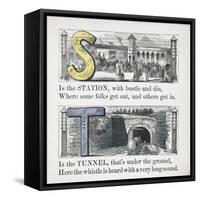 Letters S and T: Station and Tunnel.-null-Framed Stretched Canvas