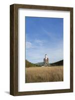 Lettet Sitting Buddha under Construction, Mon, Myanmar (Burma), Southeast Asia-Alex Robinson-Framed Photographic Print