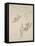 Lettre autographe; croquis de trois pêcheurs-Alfred Sisley-Framed Stretched Canvas