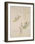 Lettre autographe; croquis de trois pêcheurs-Alfred Sisley-Framed Giclee Print