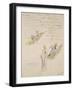 Lettre autographe; croquis de trois pêcheurs-Alfred Sisley-Framed Giclee Print