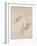 Lettre autographe; croquis de trois pêcheurs-Alfred Sisley-Framed Giclee Print